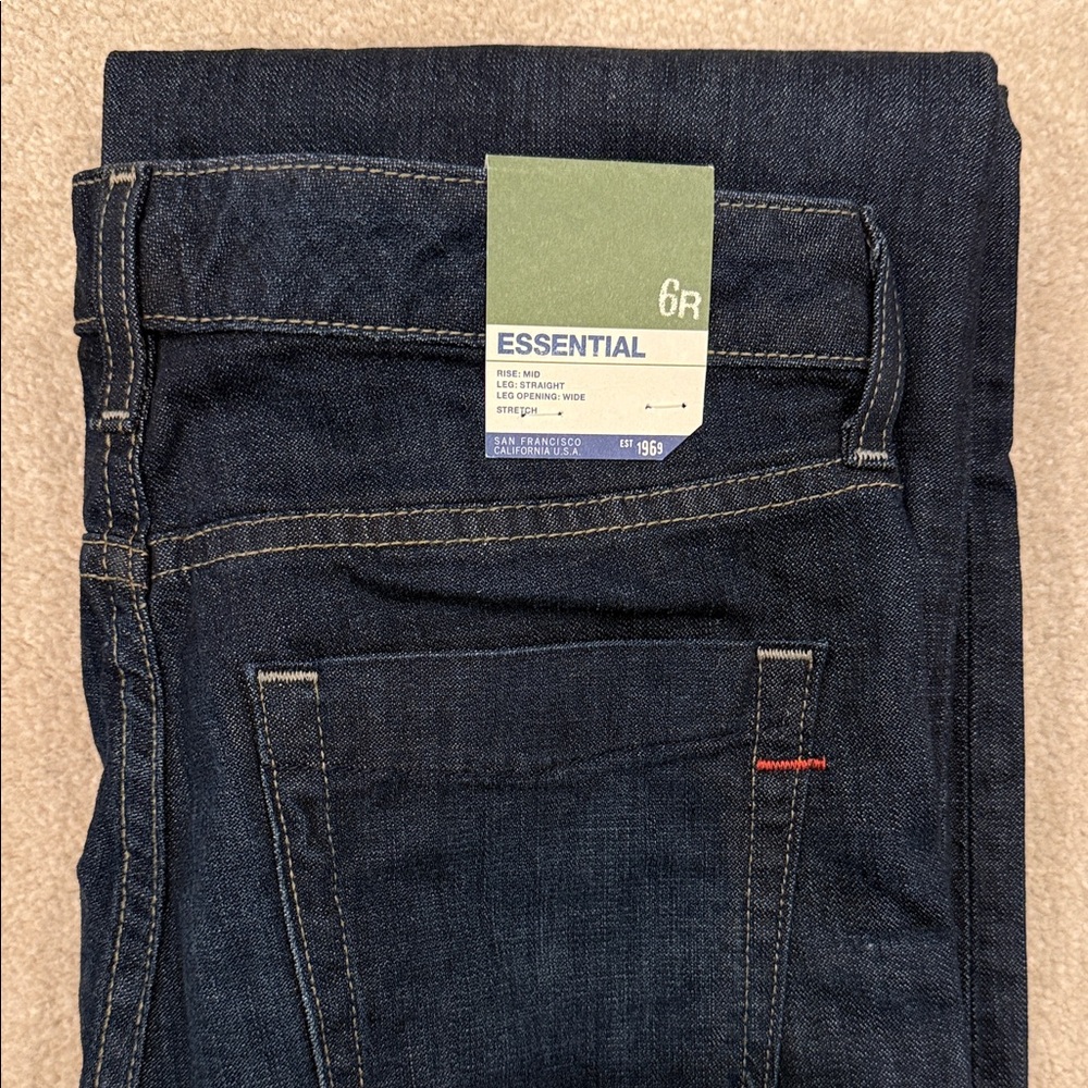 GAP Women's Essential Dark Indigo Wide Leg Jeans